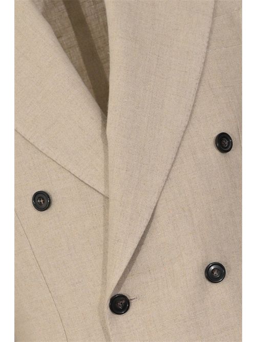 Abito doppiopetto in lino Beige SARTORIO NAPOLI | SG2601S0741007001